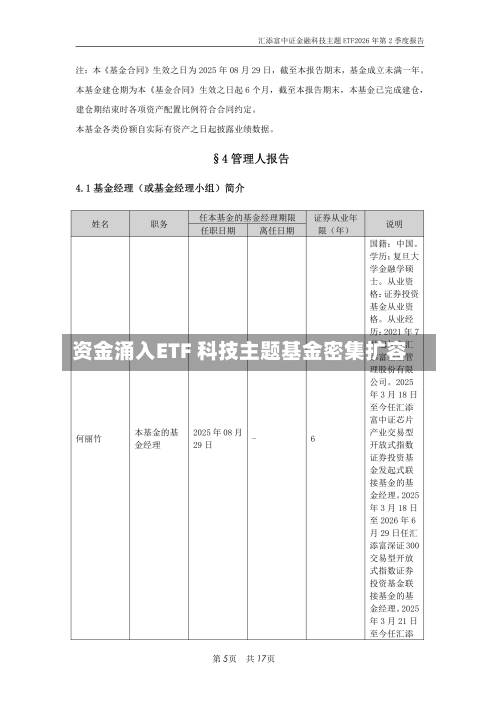 资金涌入ETF 科技主题基金密集扩容