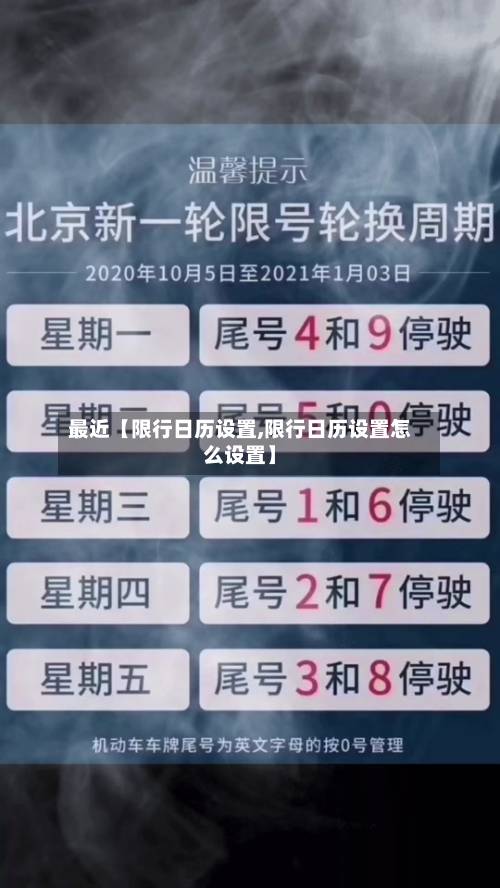 最近【限行日历设置,限行日历设置怎么设置】-第1张图片
