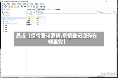 最近【疫情登记源码,疫情登记源码在哪里找】