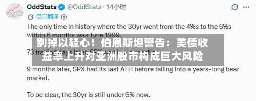别掉以轻心！伯恩斯坦警告：美债收益率上升对亚洲股市构成巨大风险