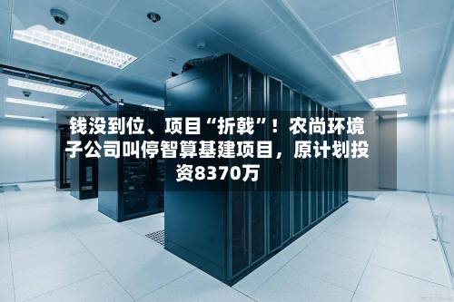 钱没到位、项目“折戟	”！农尚环境子公司叫停智算基建项目，原计划投资8370万-第3张图片