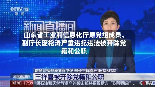 山东省工业和信息化厅原党组成员、副厅长庞松涛严重违纪违法被开除党籍和公职-第2张图片