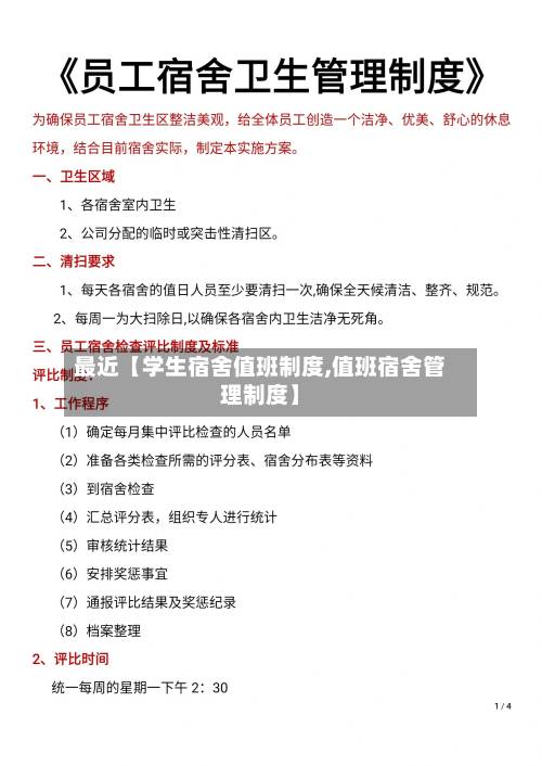 最近【学生宿舍值班制度,值班宿舍管理制度】