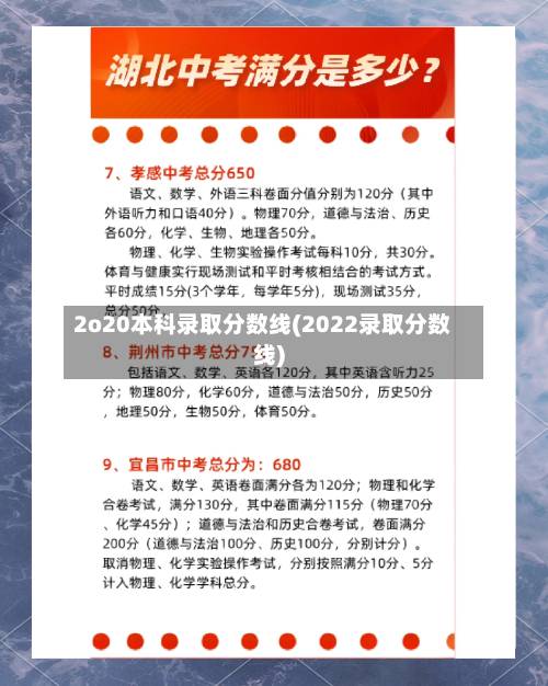 2o20本科录取分数线(2022录取分数线)-第2张图片