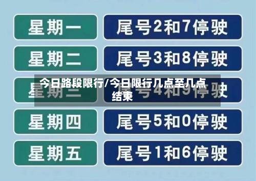 今日路段限行/今日限行几点至几点结束-第2张图片
