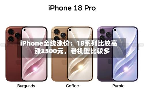 iPhone全线涨价：18系列比较高涨3500元，老机型比较多涨2300元-第3张图片